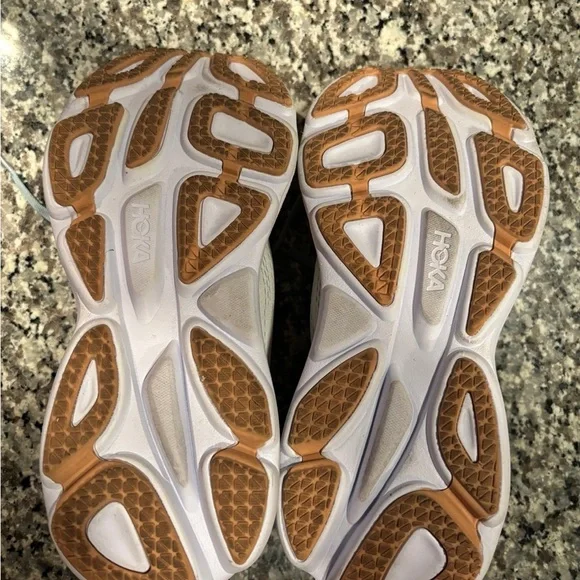 Hoka One Bondi 8 Blue and Yellow Running Shoes - Picture 11 of 11